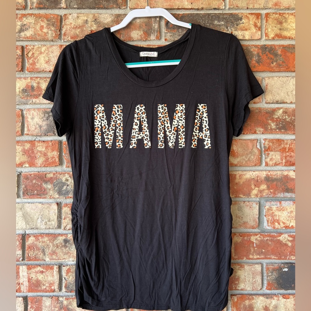 Maternity Scoop Neck Side-Shirred T-Shirt SIZE LARGE